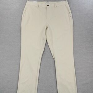 Ashworth Classic Stretch Golf Pants Mens Size 36x33 Bone Polyester